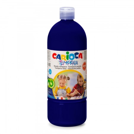 ✅ Carioca Tempera Flacon 1000 ml - Couleurs superlavables - Facile à mélanger - Applicable sur matériaux pore en stock