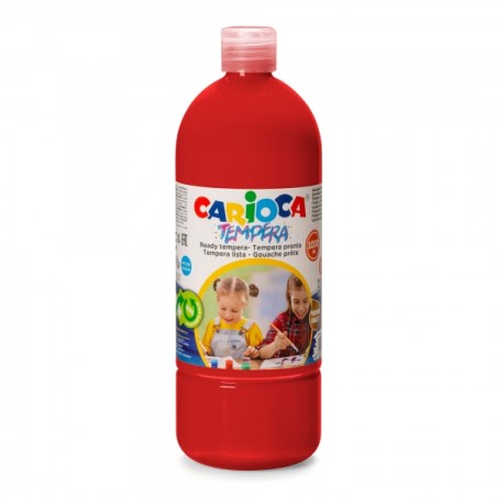 ✅ Carioca Tempera Flacon 1000 ml - Couleurs superlavables - Facile à mélanger - Applicable sur matériaux pore en stock