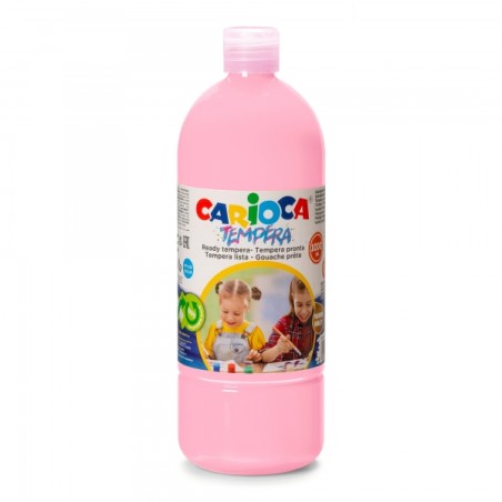 ✅ Carioca Tempera Flacon 1000 ml - Couleurs superlavables - Facile à mélanger - Applicable sur matériaux pore en stock