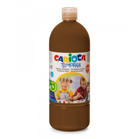 ✅ Carioca Tempera Flacon 1000 ml - Couleurs superlavables - Facile à mélanger - Applicable sur matériaux pore en stock
