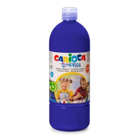 ✅ Carioca Tempera Flacon 1000 ml - Couleurs superlavables - Facile à mélanger - Applicable sur matériaux pore en stock