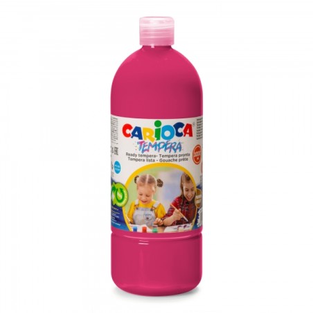 ✅ Carioca Tempera Flacon 1000 ml - Couleurs superlavables - Facile à mélanger - Applicable sur matériaux pore en stock