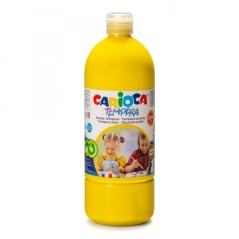 ✅ Carioca Pack de 6 Bouteilles Tempera - 1000 ml - Couleurs Superlavables - Facile à Mélanger - Applicable sur en stock