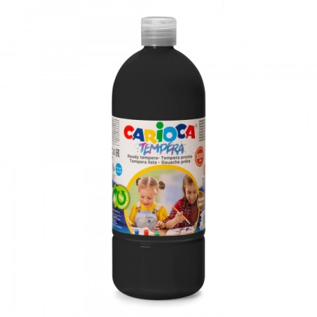 ✅ Carioca Tempera Flacon 1000 ml - Couleurs superlavables - Facile à mélanger - Applicable sur matériaux pore en stock
