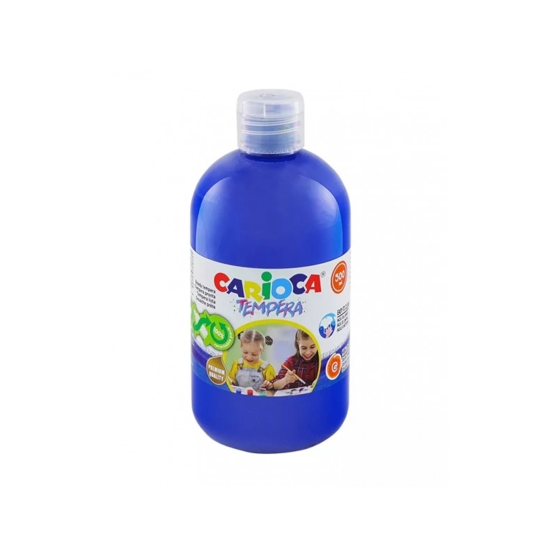 Flacon Carioca Tempera - 500 ml - Couleurs superlavables - Facile à mélanger - Applicable sur matériaux poreux - Haute opacité