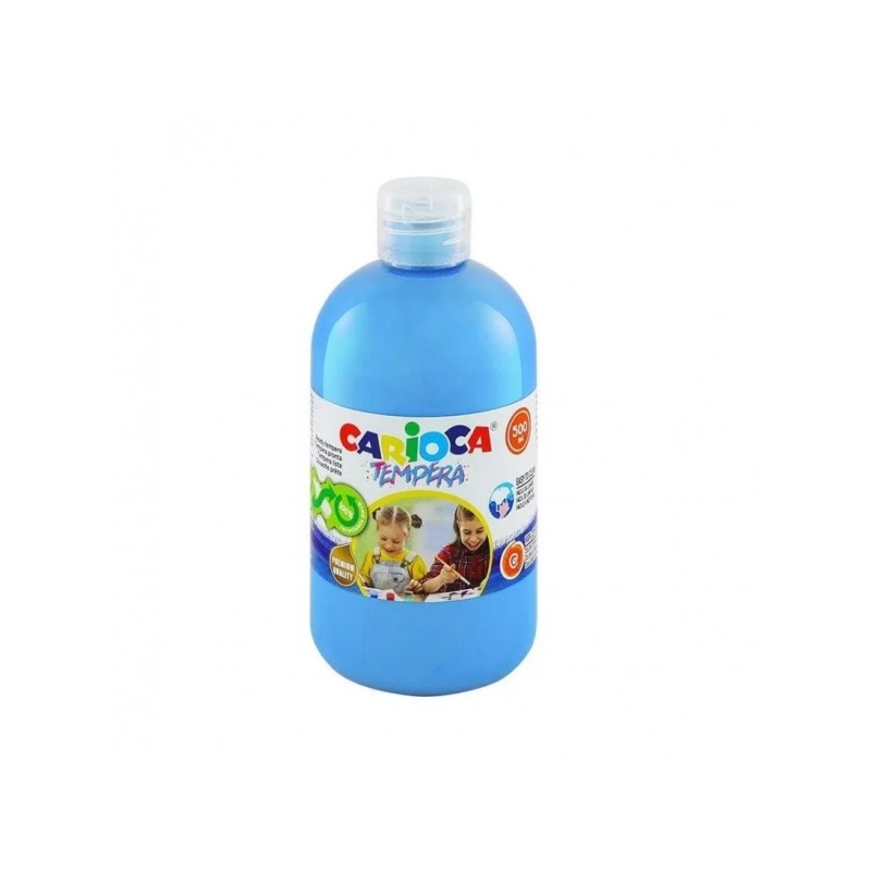 Flacon Carioca Tempera - 500 ml - Couleurs superlavables - Facile à mélanger - Applicable sur matériaux poreux - Haute opacité
