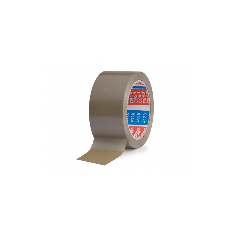 LOT de 6 Tesa 4120 Joint d'emballage standard 50 mm x 66 mètres – Fabriqué en PVC – Adhésif en caoutchouc naturel – Couleur