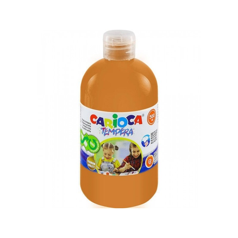 Carioca Pack de 6 Flacons Tempera - Couleurs Super Lavables - Facile à Mélanger - Applicable sur Matériaux Poreux - Haute