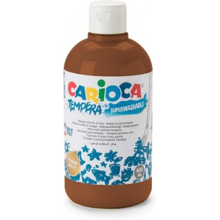 ✅ Carioca Tempera Flacon 500 ml - Couleurs superlavables - Facile à mélanger - Applicable sur matériaux poreu en stock
