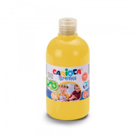 ✅ Carioca Tempera Flacon 500 ml - Couleurs superlavables - Facile à mélanger - Applicable sur matériaux poreu en stock