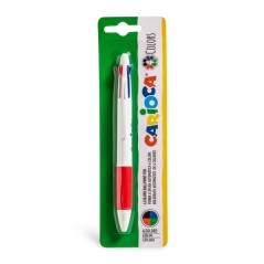 ✅ Stylo à bille Carioca 4 couleurs - Stylo à bille automatique - 4 couleurs dans un seul stylo - Pointe Ø 1 m en stock