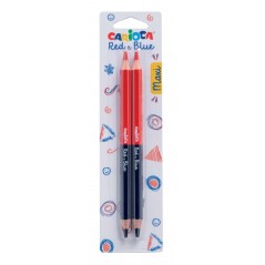 ✅ Crayons Carioca Maxi Blister 2 - Corps Hexagonal Laqué - Mine Ø 5mm - Couleur Noir/Rouge couleur Rouge/noir en stock
