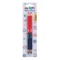 Crayons Carioca Maxi Blister 2 - Corps Hexagonal Laqué - Mine Ø 5mm - Couleur Noir/Rouge