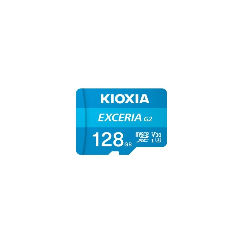 Carte Micro SDXC Kioxia Exceria G2 128 Go UHS-III A1 V30 Classe 10 avec adaptateur