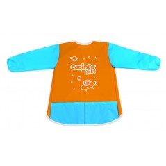 Carioca Tablier bébé 2-4 ans – Imperméable – Manches longues – Poches – Lavable en machine – Fermeture Velcro – Zone nominative