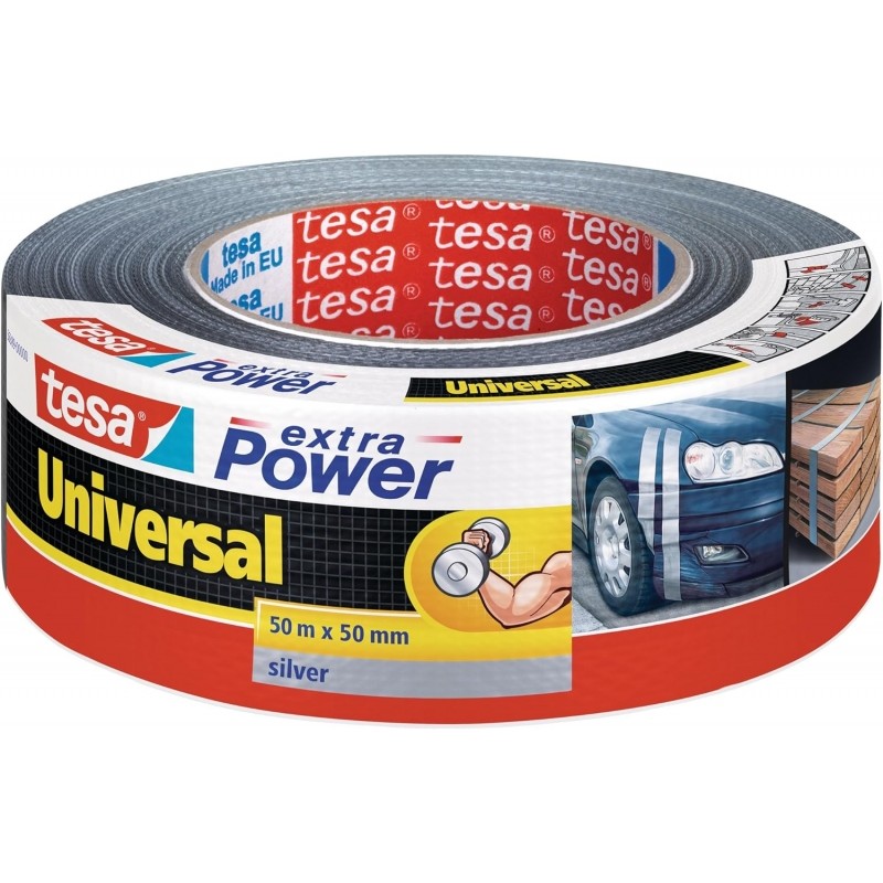 Ruban adhésif universel polyvalent Tesa Extra Power 50 mm x 10 mètres - Fort pouvoir adhésif - Se déchire facilement à la main Ruban adhésif universel polyvalent Tesa Extra Power 50 mm x 10 mètres - Fort pouvoir adhésif - Se déchire facilement à la main