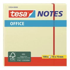 ✅ Tesa Notes Bloc de 100 Notes Autocollantes 75x75mm - Sans Solvant - Repositionnable - Couleur Jaune couleur ja en stock