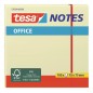 Tesa Notes Bloc de 100 Notes Autocollantes 75x75mm - Sans Solvant - Repositionnable - Couleur Jaune