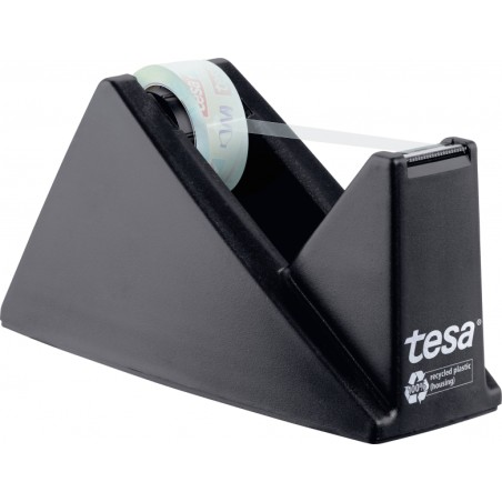 ✅ Tesa Tesafilm Eco & Crystal Support de rouleau de table facile à découper + ruban adhésif fabriqué avec 90 en stock