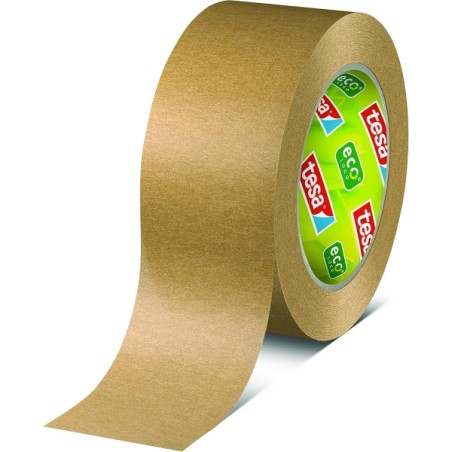 Tesa Tesapack Paper Ruban adhésif standard 50 mm x 50 m – Fabriqué avec 56 % de matériaux biodégradables – Papier issu de