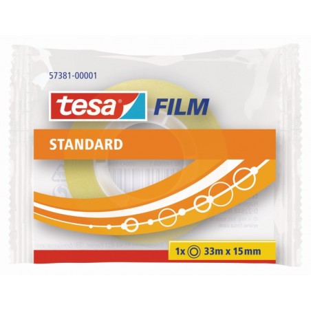 ✅ Tesa Tesafilm Ruban Adhésif Transparent Standard 15mmx33m - Bonne Adhérence et Haute Résistance aux UV - Sa en stock