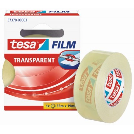 ✅ Tesa Tesafilm Ruban adhésif transparent 19 mm x 33 m – Résistant aux déchirures – Sans PVC couleur Tran en stock