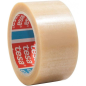 LOT de 6 Tesa 4120 Joint d'emballage standard 50 mm x 66 mètres – En PVC – Adhésif en caoutchouc naturel – Transparent