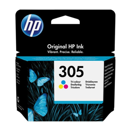 HP cartouche encre 305 couleurs pour impressions nettes et vives