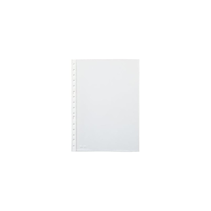 Pardo Pack de 100 Pochettes Folio Transparentes Multi-Percées 90 Microns - Finition Cristal - Renfort Blanc