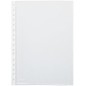 Pardo Pack de 100 Pochettes Folio Transparentes Multi-Percées 90 Microns - Finition Peau d'Orange - Renfort Blanc