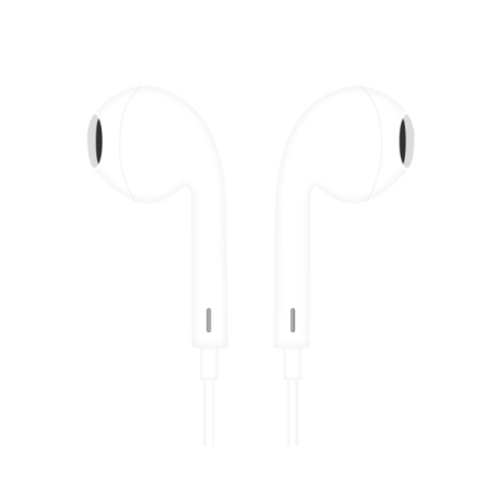 Écouteurs intra-auriculaires TechOneTech EarTech - Microphone intégré - Prise mini-jack 3,5 mm - Câble de 1,20 m - Blanc