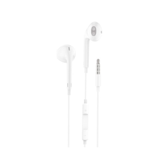 Écouteurs intra-auriculaires TechOneTech EarTech - Microphone intégré - Prise mini-jack 3,5 mm - Câble de 1,20 m - Blanc