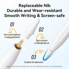 Stylet numérique Vention pour iPad 2018-2025 - Magnétique - Sensibilité à l'inclinaison - Interrupteur physique - Fonction de