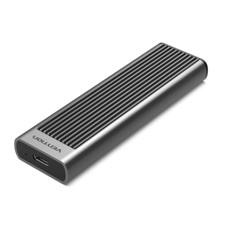 Boîtier externe Vention pour SSD M.2 NVMe - Dissipateur thermique - USB 3.1 - Vitesses jusqu'à 10 Gbit/s - Aluminium - Mode
