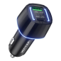 Chargeur de voiture Vention pour smartphone - 48 W - USB-C - USB-A - Power Delivery 3.0 - Qualcomm 3.0 - Noir