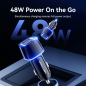 Chargeur de voiture Vention pour smartphone - 48 W - USB-C - USB-A - Power Delivery 3.0 - Qualcomm 3.0 - Noir