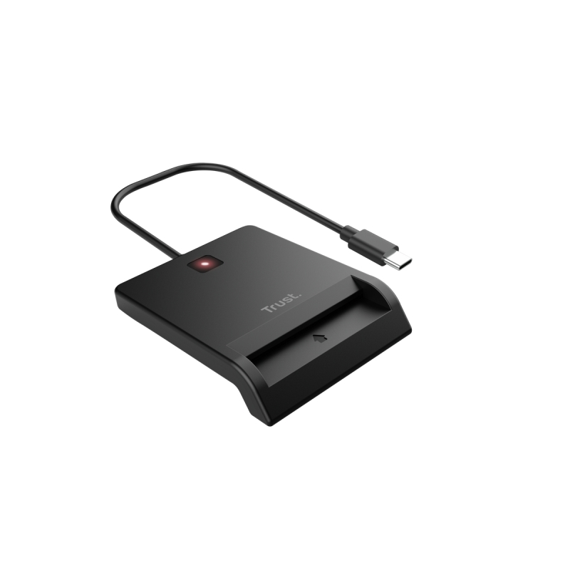 Lecteur de cartes à puce USB Trust Primo - Compatible avec DNI 4.0 - eID, eDown et CIE - Noir