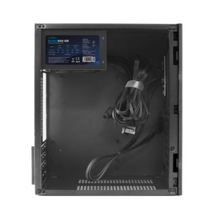 Boîtier Coolbox M460 MicroATX - Compatible disques 3,5" et 2,5" - USB-C 3.2 Gen1 et audio - Alimentation 500 W - Noir