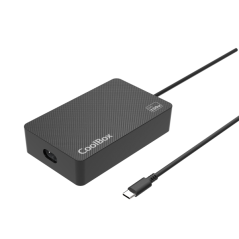 Chargeur mural Coolbox NB100 GaN 100 W - USB-C - PD 3.0 pour une charge rapide intelligente - Sélection automatique de la