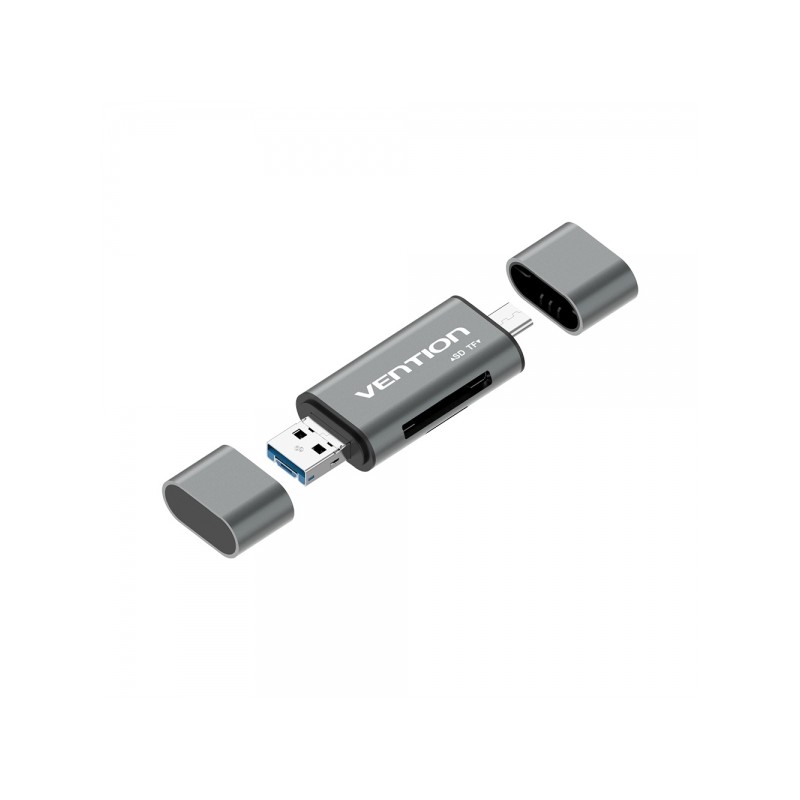 Lecteur de carte externe USB 3.0 Vention - Gris