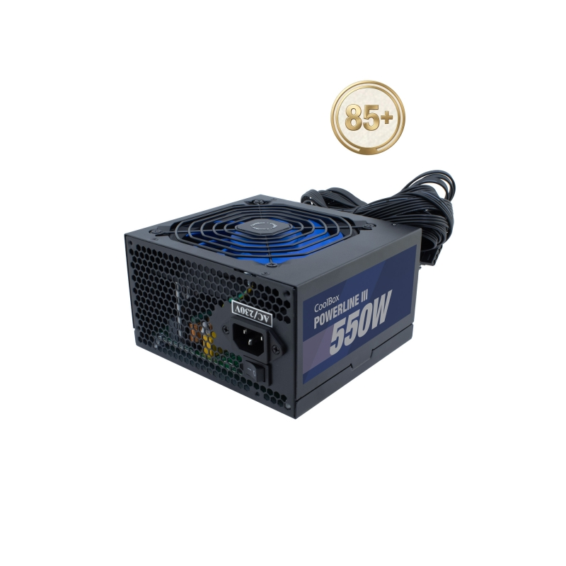 Alimentation Coolbox PowerLine III 650W 550W ATX 12V - PFC actif - Ventilateur 120 mm