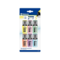 Lot de 6 mini marqueurs pastel fluorescents Bismark pointe biseautée