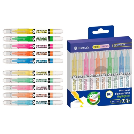 boîte de surligneurs Bismark fluo pastel