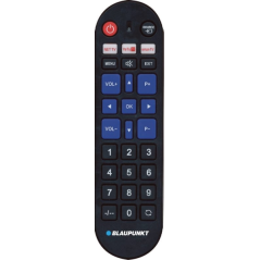 Télécommande universelle Blaupunkt pour LG, Samsung, Sony, Philips et Panasonic - Préconfigurée - Gros boutons - Commande