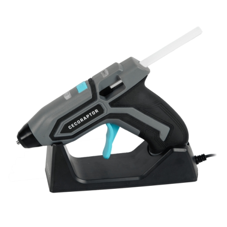 Pistolet à colle chaude Cecotec CecoRaptor Perfect Fix 360 X-Treme - Autonomie de 30 min - Base de chargement - Batterie 1,5 Ah