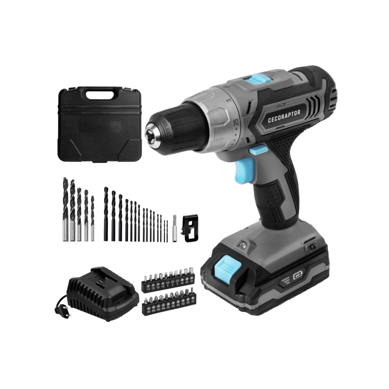 Perceuse-visseuse sans fil Cecotec CecoRaptor Perfect Drill 2020 Advance - Couple de 46 Nm - 1550 tr/min - Blocage automatique