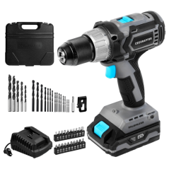 Perceuse-visseuse ultra-rapide sans balais Cecotec CecoRaptor Perfect Drill 2020 - Couple de 46 Nm - 2000 tr/min - Batterie 2