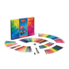 ✅ Maped Color'Peps Pack de 150 pièces pour colorier avec feutres, crayons de couleurs forts, Infinity, Aqua, Pa en stock