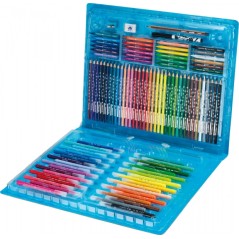 Maped Color`Peps Pack de 100 pièces de coloriage - 36 marqueurs, 36 crayons, 24 crayons de couleur, 1 marqueur à pointe