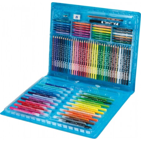 Maped Color`Peps Pack de 100 pièces de coloriage - 36 marqueurs, 36 crayons, 24 crayons de couleur, 1 marqueur à pointe
